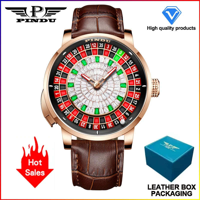 AVEN Royal Roulette Skeleton Watch