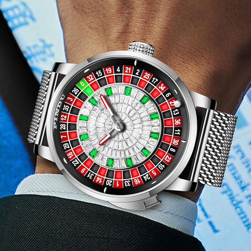 AVEN Roulette Automatic Skeleton Watch