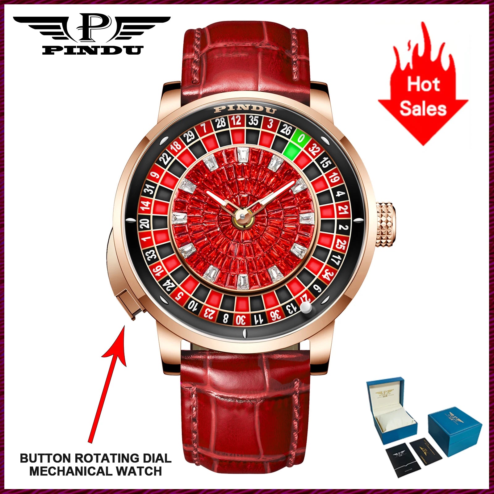 AVEN Royal Roulette Skeleton Watch