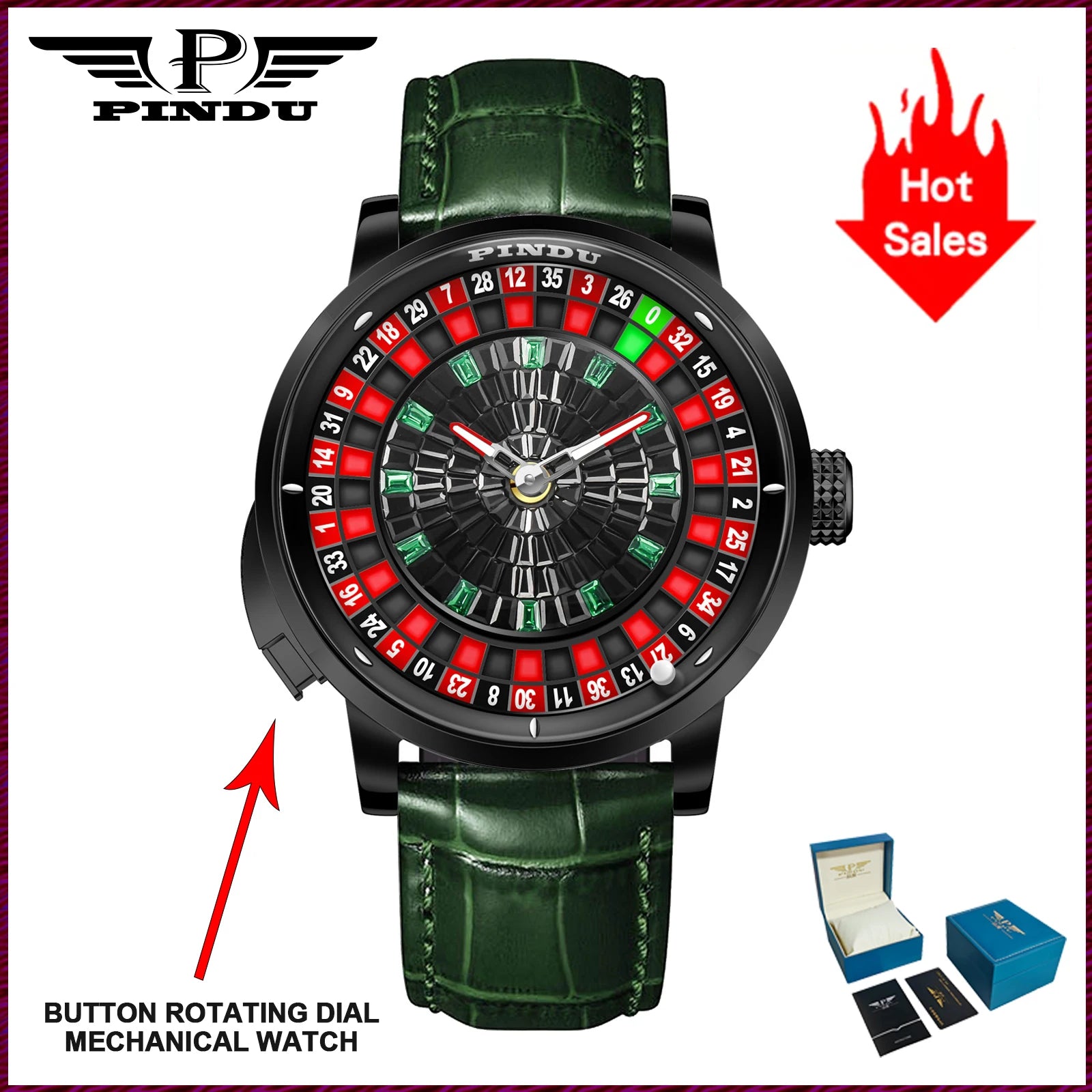 AVEN Royal Roulette Skeleton Watch