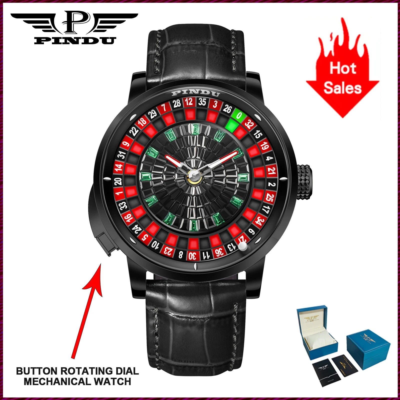 AVEN Royal Roulette Skeleton Watch